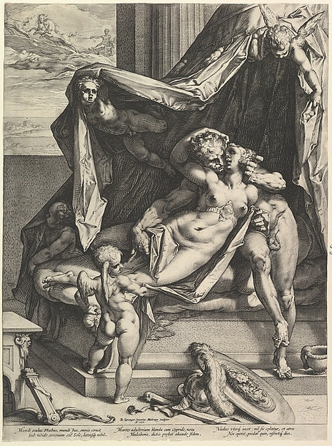 Mars and Venus 1588-Hendrick Goltzius, after Bartholomeus Spra,16x12"(A3) Poster