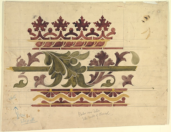 Border over Dado Sidewalls of Chancel late 19th–early 20th cen, Poster Print Wall Art
