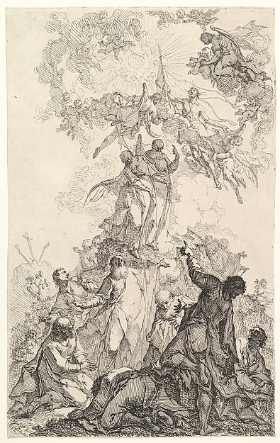 The Ascension of Christ c1750-Johann Ignatz Zimbal,16x12"(A3) Poster