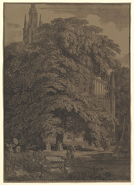 Gothic Church Hidden by a Tree 1810-Karl Friedrich Schinkel, Poster Print Wall Art