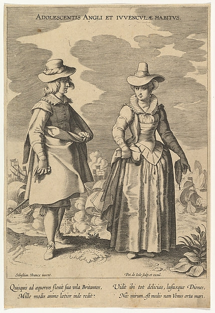 Adolescentis Angli et Iuvenculae Habitus from Fashions of Dif, Poster Print Wall Art