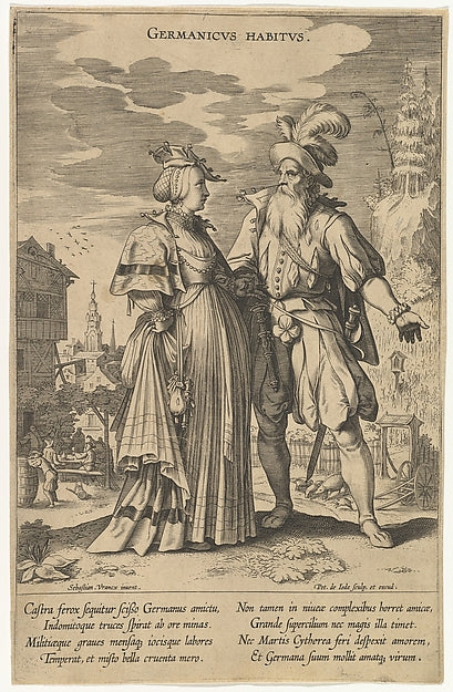 Germanicus Habitus from Fashions of Different Nations n.d.-Pi, Poster Print Wall Art