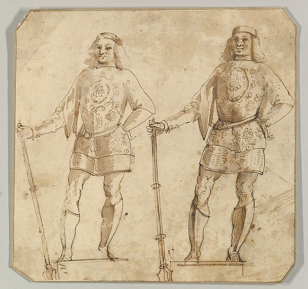 Studies of a Soldier n.d.-Giovanni Buonconsiglio , Poster Print Wall Art