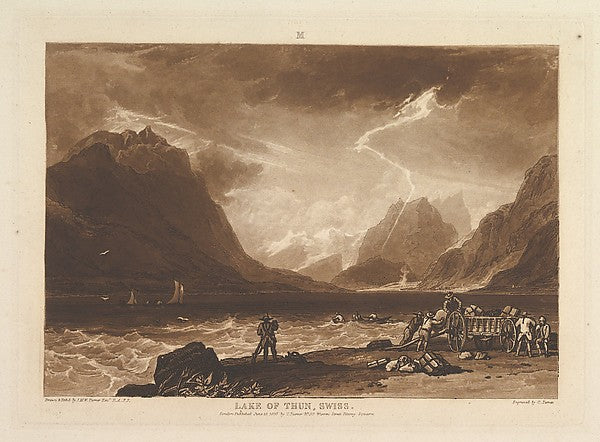 Lake of Thun Swiss June 10,1808-Designed and etched by Jose, Poster Print