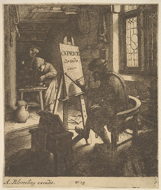 The Painter 1610–85-After Adriaen van Ostade , Poster Print
