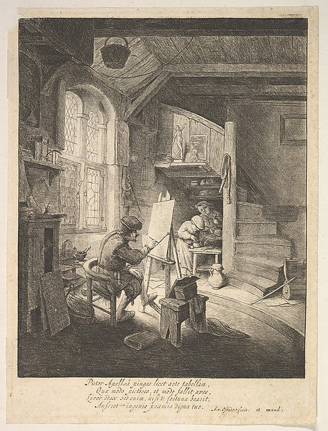 The Painter 17th cent-Adriaen van Ostade , Poster Print