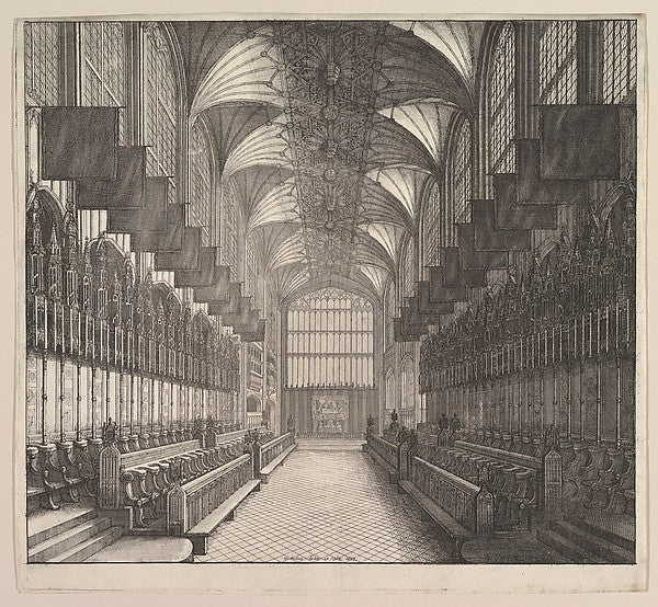 Windsor Castle St. George's Chapel Choir 1663-Wenceslaus Hol,16x12"(A3)Poster