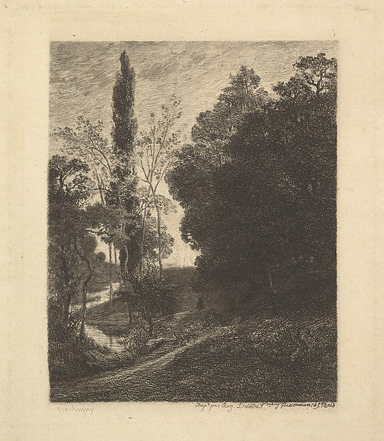 The Banks of Cousin c1850-Charles-François Daubigny, Poster Print Wall Art