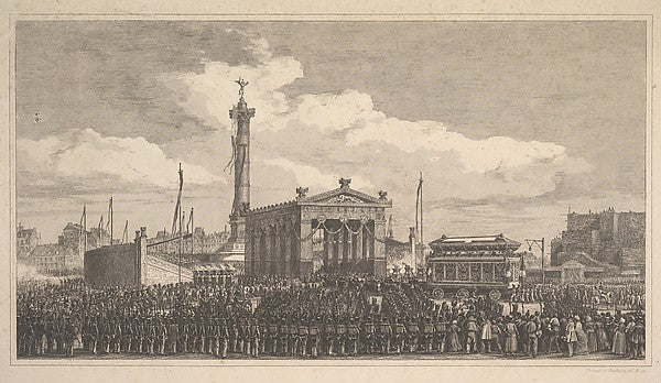 Cérémonie de l'inauguration de la colonne de juillet 1840 183, Poster Print Wall Art