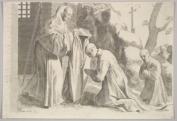St. Bernard Receives a Monk's Habit-Claude Mellan , Poster Print