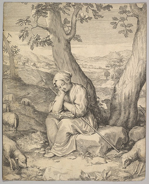 St. Genevieve-Claude Mellan , Poster Print