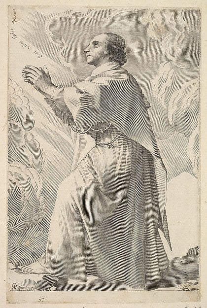 A Young Saint in Prayer-Claude Mellan , Poster Print