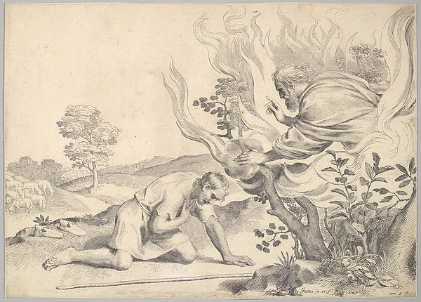 Moses Before the Burning Bush 1663-Claude Mellan , Poster Print