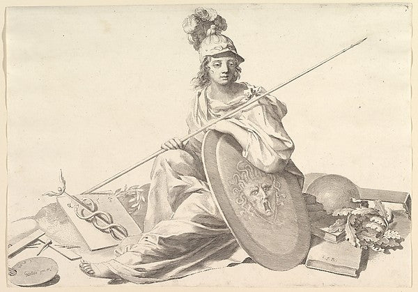 Minerva-Claude Mellan , Poster Print