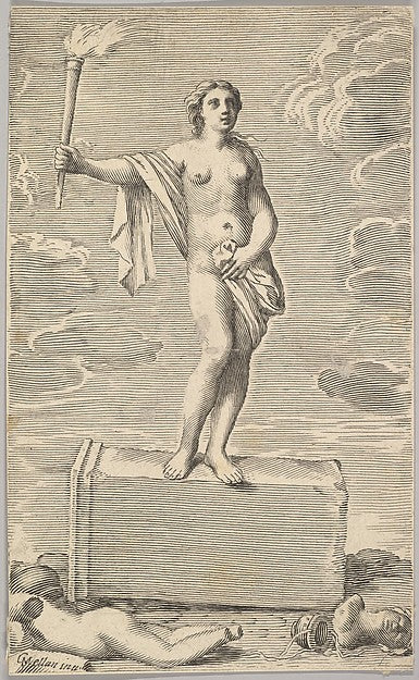 Feminine Figure-Claude Mellan , Poster Print Wall Art