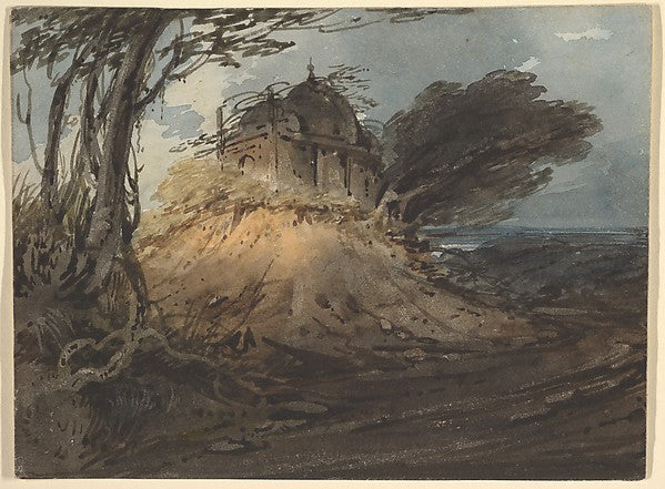 George Chinnery:Indian Temple c1808–12-16x12"(A3) Poster