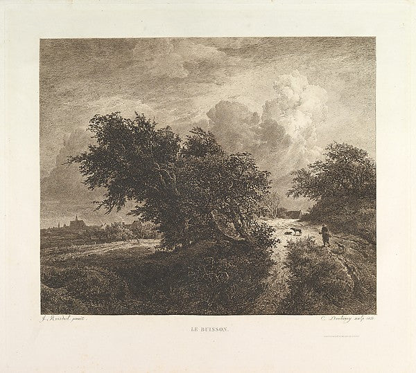 Le Buisson 1855-Etched by Charles-François Daubigny, After Jac, Poster Print Wall Art