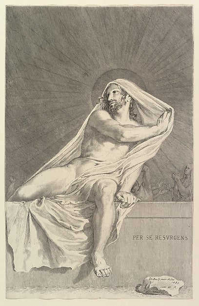 The Resurrection 1683-Claude Mellan ,16x12"(A3)Poster
