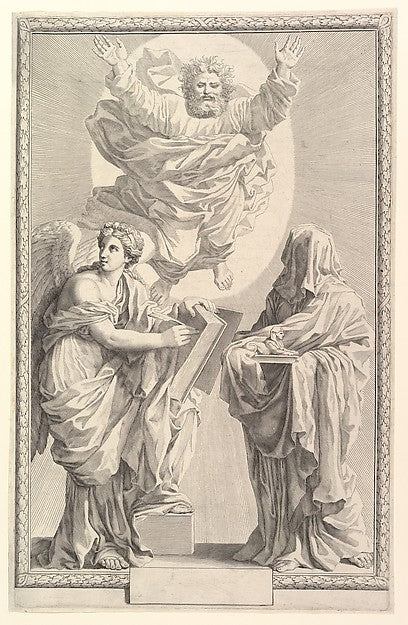 Frontispiece to the Bible 1642-Claude Mellan,After Nicolas Po,16x12"(A3)Poster