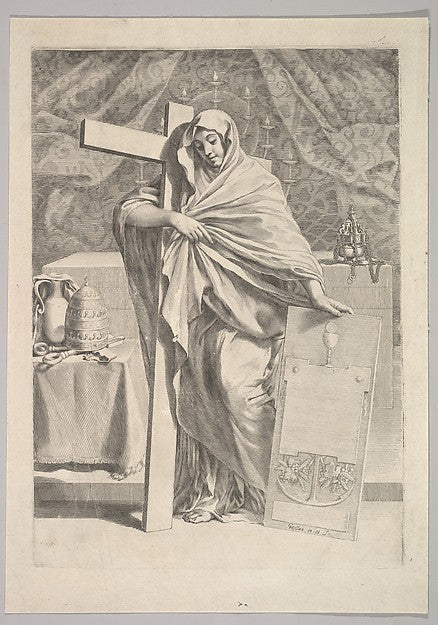 Personification of Faith 1642-Claude Mellan ,16x12"(A3)Poster