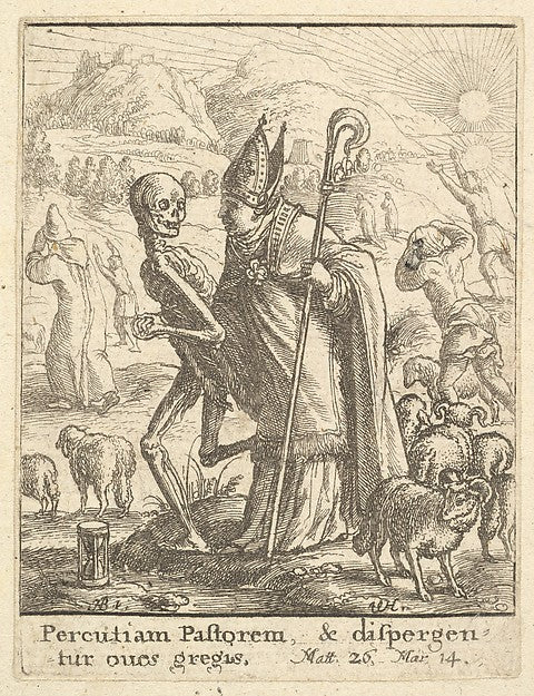Bishop from the Dance of Death 1651-After Hans Holbein the Yo, Poster Print Wall Art