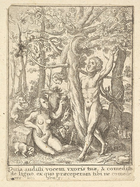 Garden of Eden from the Dance of Death 1651-After Hans Holbei, Poster Print Wall Art