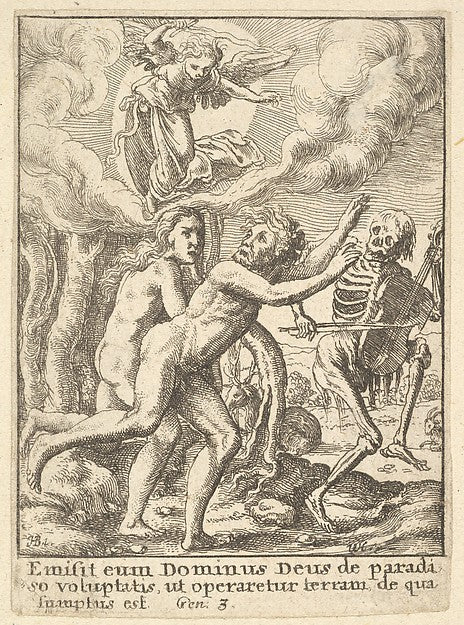 Paradise Lost from the Dance of Death 1651-After Hans Holbein, Poster Print Wall Art
