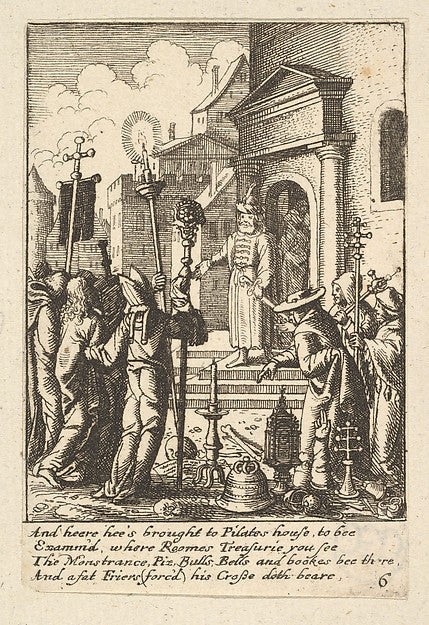 Jesus before Pilate 1625–77-Possibly after Hans Holbein the Yo, Poster Print Wall Art
