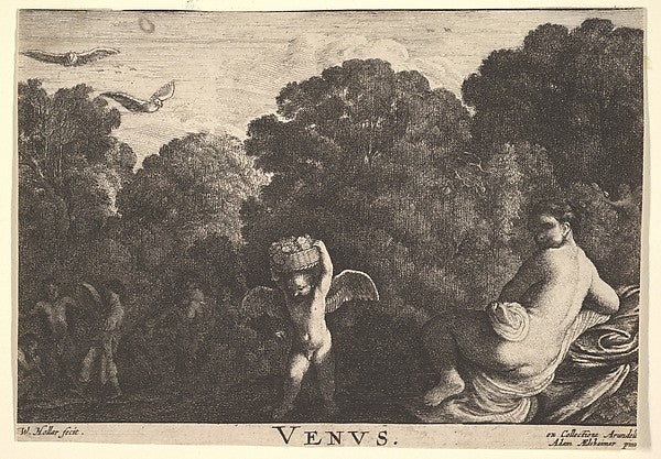 Realm of Venus after Adam Elsheimer 1625–77-Wenceslaus Hollar, Poster Print Wall Art