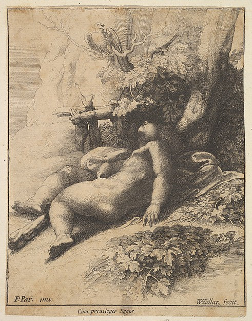 Infant Hercules asleep 1625–77-After Parmigianino , Poster Print Wall Art
