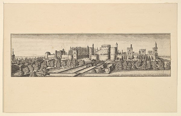 Berkshire with Windsor Castle after 1666-After Wenceslaus Hol, Poster Print Wall Art