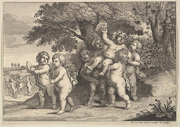 Seven Boys 1625–77-Wenceslaus Hollar, Poster Print Wall Art
