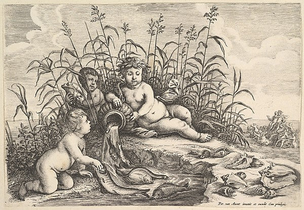 Water c1647-After Pieter van Avont, Poster Print Wall Art
