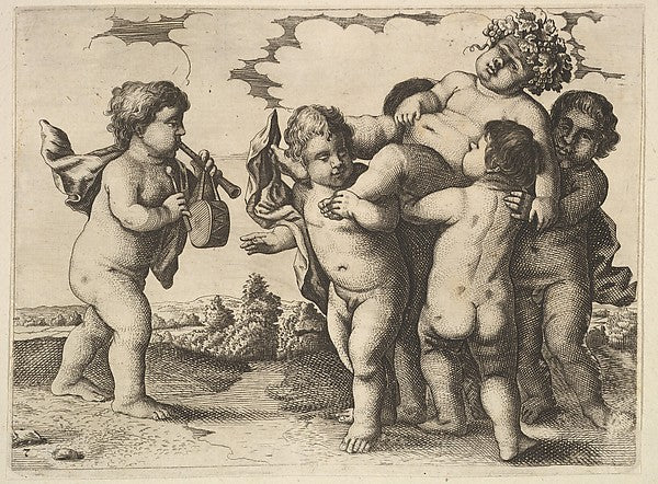 Six Boys 17th cent-Wenceslaus Hollar, Poster Print Wall Art