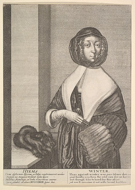Hyems - Winter 1641-Wenceslaus Hollar, Poster Print Wall Art
