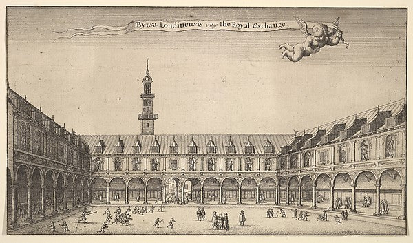 Byrsa Londinensis vulgo the Royal Exchange c1647-Wenceslaus H, Poster Print Wall Art
