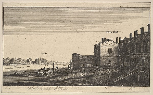 View of Lambeth from Whitehall Stairs copy 1625–77-Wenceslaus, Poster Print Wall Art