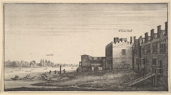 A view of Lambeth Palace from the river at Whitehall Stairs 16, Poster Print Wall Art
