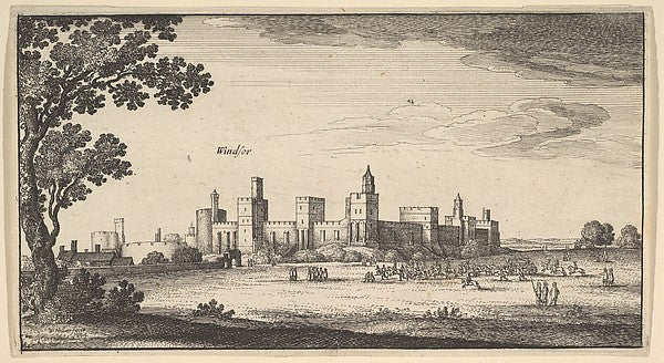 Windsor Castle 1644-Wenceslaus Hollar, Poster Print Wall Art