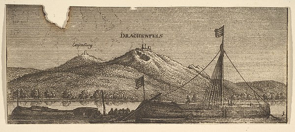 Drachenfels and Lowenburg 1652–77-Wenceslaus Hollar, Poster Print Wall Art