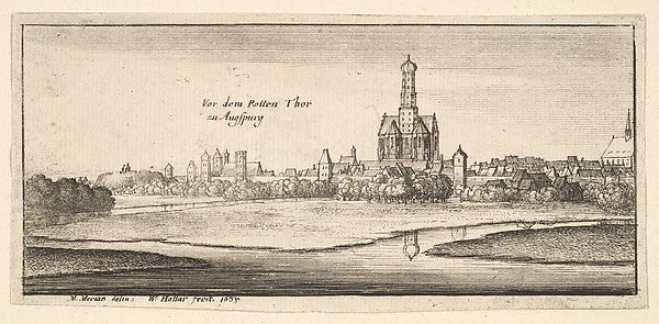 Augsburg 1665-After Matthäus Merian the Elder, Poster Print Wall Art