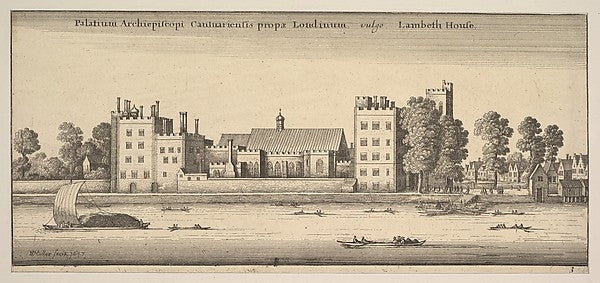 Palatium Archiepiscopi Cantuariensis propae Londinum vulgo Lam, Poster Print Wall Art