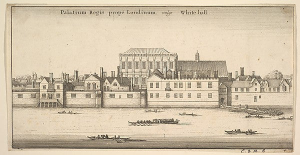Palatium Regis prope Londinum vulgo White-hall c1647-Wencesl, Poster Print Wall Art