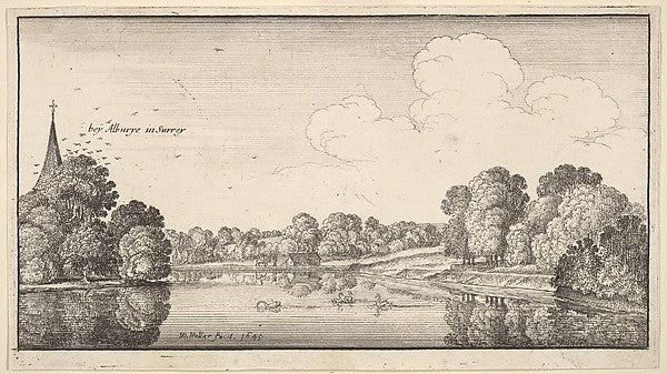 Views of countryside near Albury Surrey 1645-Wenceslaus Holla, Poster Print Wall Art