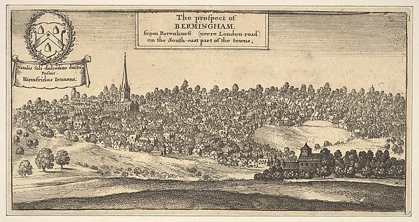 The Prospect of Bermingham from Ravenshurst on the South-eas, Poster Print Wall Art