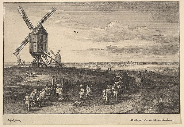 The Four Windmills 1650-After Jan Brueghel the Elder, Poster Print Wall Art