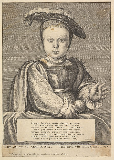 Edward VI 1650-After Hans Holbein the Younger, Poster Print Wall Art