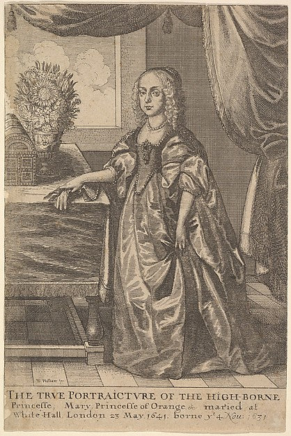 Mary Princess of Orange 1625–77-Wenceslaus Hollar, Poster Print Wall Art