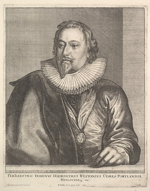 Richard Weston Earl of Portland 1645-Wenceslaus Hollar, Poster Print