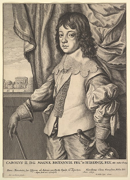 Charles II 1649-Wenceslaus Hollar, Poster Print Wall Art